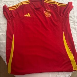 adidas Red and Yellow Kids Jersey